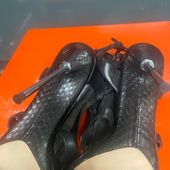 Brian Atwood Black Stiletto Sandals - Picture 6 of 7